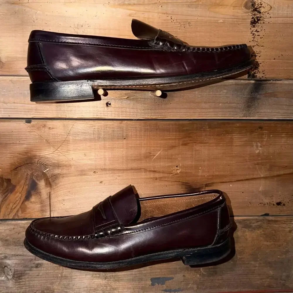 L.L. Bean Men's Burgundy Leather Penny Loafers